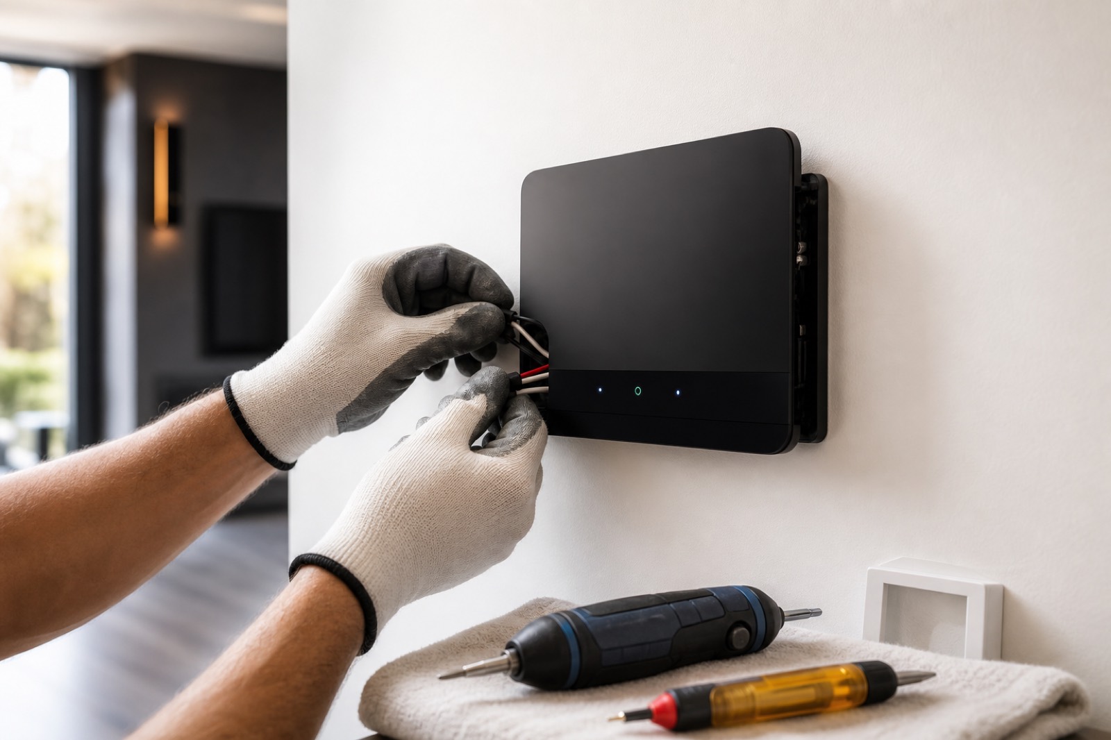 Smart-home install with a vetted electrician